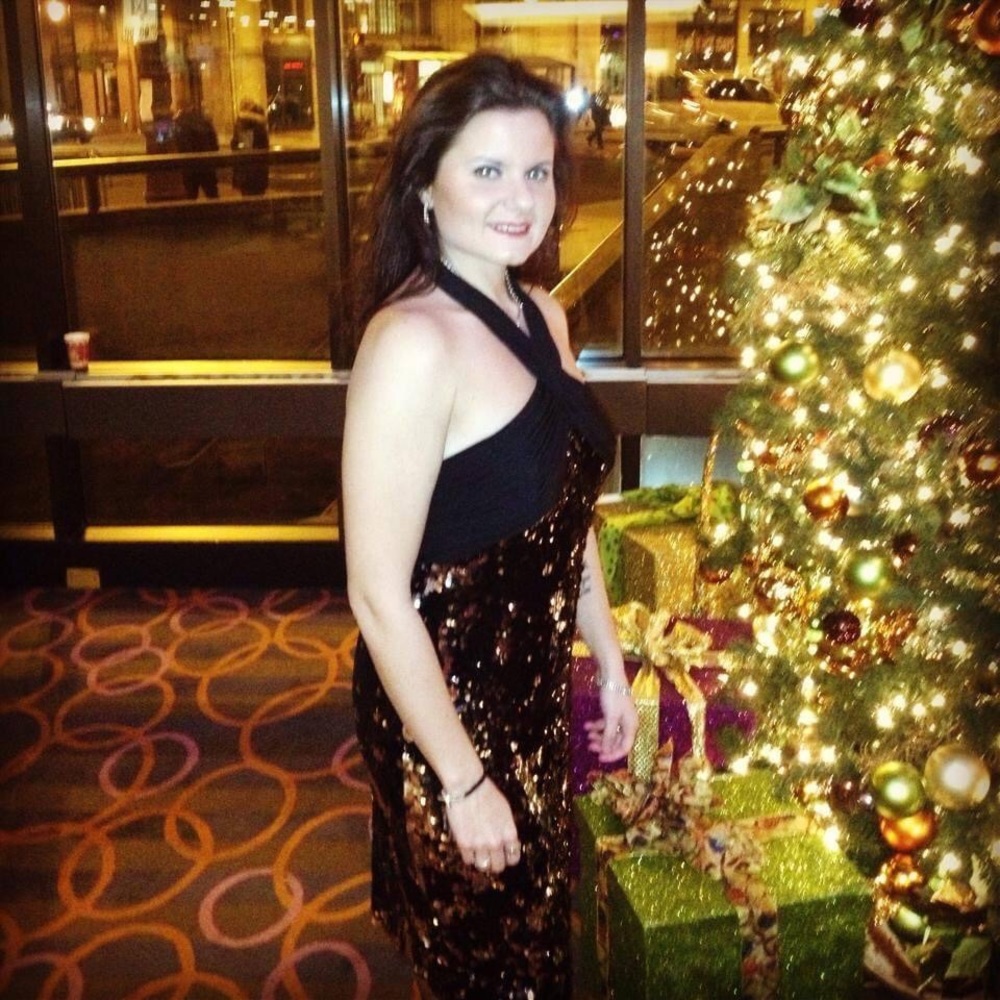Black Evening Gown. Size 8. Chetta B.